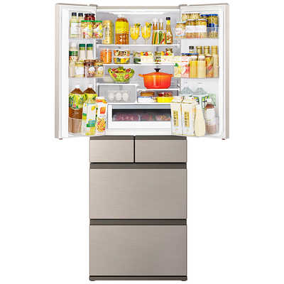23区送料無料　美品日立6ドア冷蔵庫　2019年製475L　洗浄/除菌済み 日立 HITACHI 冷蔵庫 6ドア 485L フレンチドア(観音開き) HWCタイプ 幅