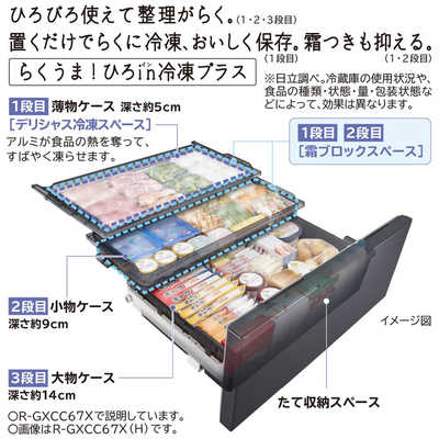 日立 HITACHI 冷蔵庫 6ドア 670L フレンチドア(観音開き) GXCCタイプ 日立 HITACHI 冷蔵庫 6ドア 670L フレンチドア(観音開き) GXCCタイプ