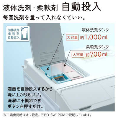 地域限定送料無料　極上美品【 HITACHI 】日立 洗濯12.0㎏/乾燥6.0㎏ ビックドラム ドラム式洗濯乾燥機 らくメンテ 液体洗剤・柔軟剤 自動投入 らくはや 風アイロン BD-SX120HL 日立、12kgモデルの洗濯乾燥機に洗剤自動投入機能を新搭載 - 価格.com