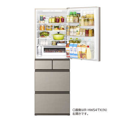 日立 HITACHI 冷蔵庫 5ドア 470L 左開き HWSタイプ 真ん中冷凍室