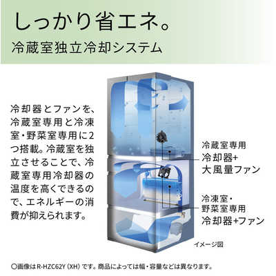 日立 HITACHI 冷蔵庫 6ドア 540L フレンチドア(観音開き) HWCタイプ 幅