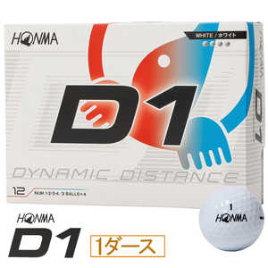 本間ゴルフ ゴルフボール D1ボール ［12球(1ダース)］ ホワイト BT126020001WH