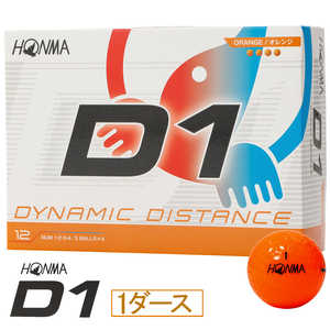 本間ゴルフ ゴルフボール D1ボール ［12球(1ダース)］ オレンジ BT126020036OG