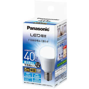 パナソニック Panasonic LED電球 小形電球形 ホワイト [E17/昼光色/40W相当/一般電球形/下方向] E17/D/40W LDA4DHE17ESW2