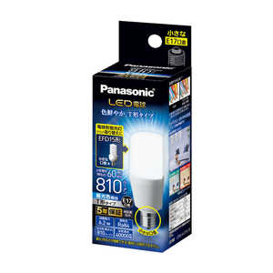 パナソニック　Panasonic LED電球 ホワイト [E17/昼光色/60W相当/T形] LDT6D-G-E17/S/T6