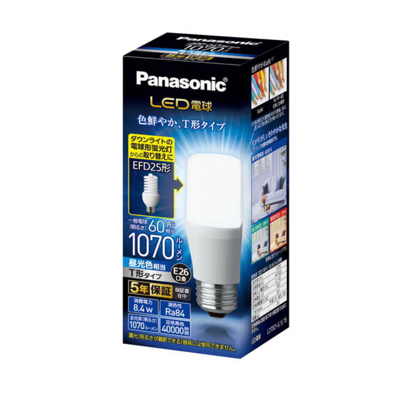 パナソニック　Panasonic パナソニック　Panasonic LED電球 ホワイト [E26/昼光色/60W相当/T形] LDT8D-G/S/T6 LDT8D-G/S/T6