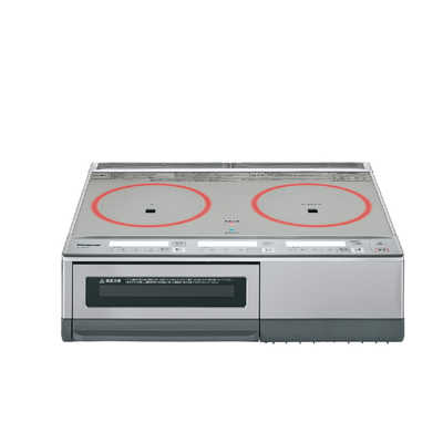 パナソニック　Panasonic　据え置き型IHクッキングヒーター 30A [59cm幅 2口IH シングル(右IH)オールメタル対応] ウォームシルバー/シルバー(宅配商品)　KZ-KM22E パナソニック Panasonic 据え置き型IHクッキングヒーター 30A [59cm幅