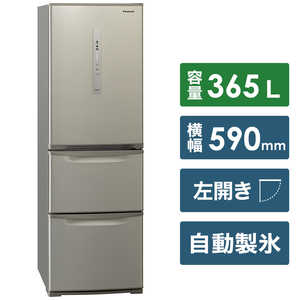 パナソニック　Panasonic 冷蔵庫　シルキーゴールド NR-C371NL-N