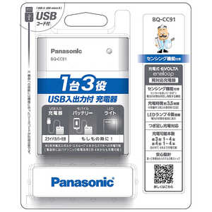 パナソニック　Panasonic USB入出力付充電器 ［充電器のみ /単3形～単4形兼用] BQ-CC91