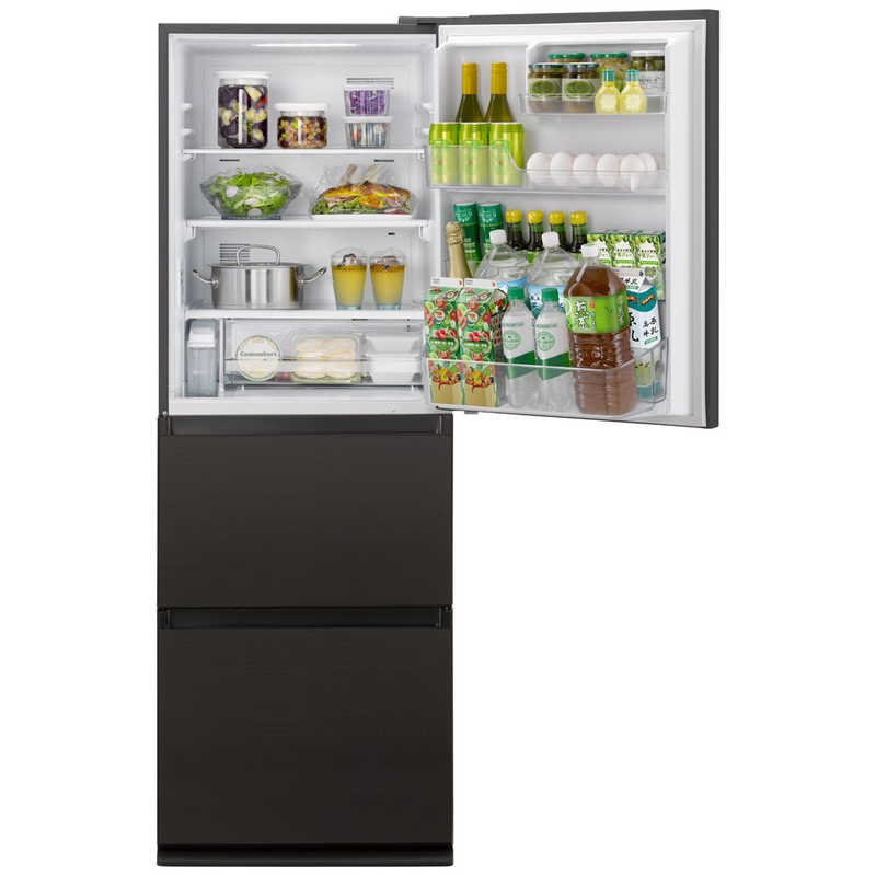 生活家電 冷蔵庫 パナソニック　Panasonic 冷蔵庫 GCタイプ 3ドア 右開き 335L NR-C342GC-T ダークブラウン