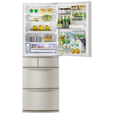 パナソニック　Panasonic 冷蔵庫 Vタイプ [5ドア/右開き/406L] NR-E416V-N シャンパン