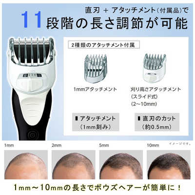 Panasonic ER-GS61-W ボウズカッター Amazon | パナソニック ボウズカッター バリカン ボウズ専用 お