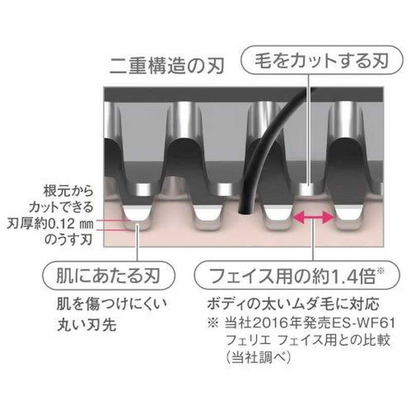 パナソニック　Panasonic パナソニック　Panasonic ボディシェーバー フェリエ ピンク ES-WR51-P ES-WR51-P