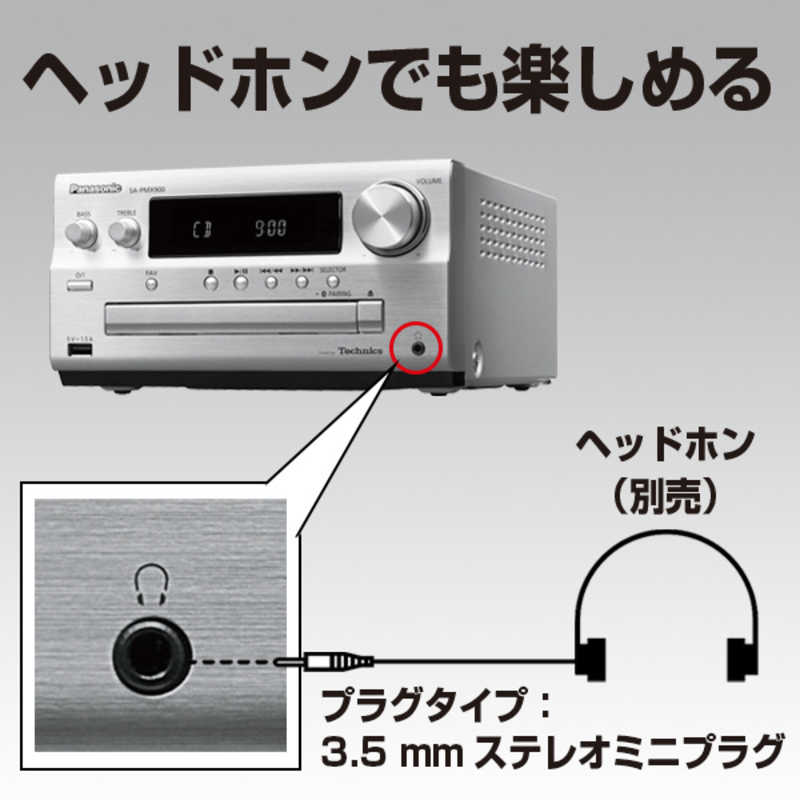 パナソニック　Panasonic パナソニック　Panasonic ミニコンポ シルバー [Wi-Fi対応 /ワイドFM対応 /Bluetooth対応 /ハイレゾ対応] SC-PMX900S SC-PMX900S