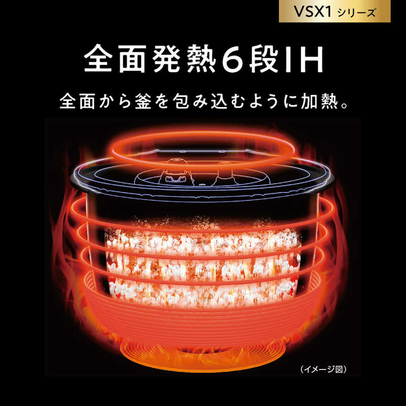 パナソニック　Panasonic パナソニック　Panasonic 炊飯器 1升 おどり炊き スチーム&可変圧力 圧力IH ブラック SR-VSX181-K SR-VSX181-K