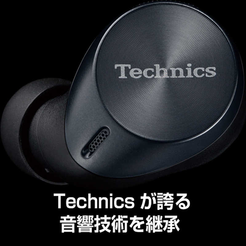 TECHNICS TECHNICS フルワイヤレスイヤホン ノイズキャンセリング対応 Bluetooth リモコン・マイク対応 ブラック EAH-AZ60-K EAH-AZ60-K