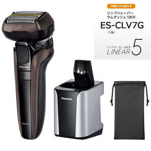 パナソニック　Panasonic 【アウトレット】メンズシェーバー ラムダッシュ 茶  [5枚刃 /AC100V-240V] ES-CLV7G-T