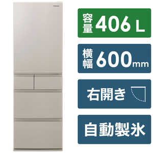 保存版】 Panasonic 冷蔵庫 D357 家電 406L NR-E417EX-W 冷蔵庫
