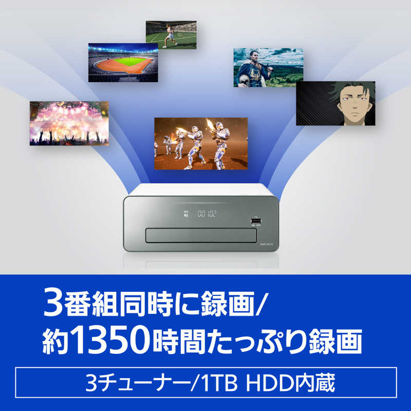 パナソニック　Panasonic パナソニック　Panasonic ブルーレイレコーダー DIGA(ディーガ) 1TB 3番組同時録画 (4K放送1番組録画) 4Kチューナー内蔵 DMR-4S102 DMR-4S102