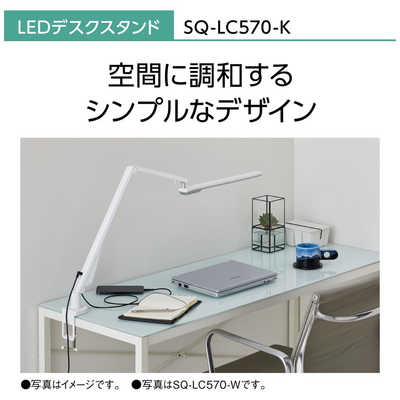 パナソニック Panasonic LEDデスクスタンド クランプタイプ ブラック