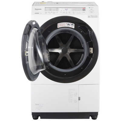 パナソニック　Panasonic ドラム式洗濯乾燥機 VXシリーズ 洗濯11.0kg 乾燥6.0kg ヒートポンプ乾燥 (左開き) 温水洗浄  NA-VX800BL-W クリスタルホワイト