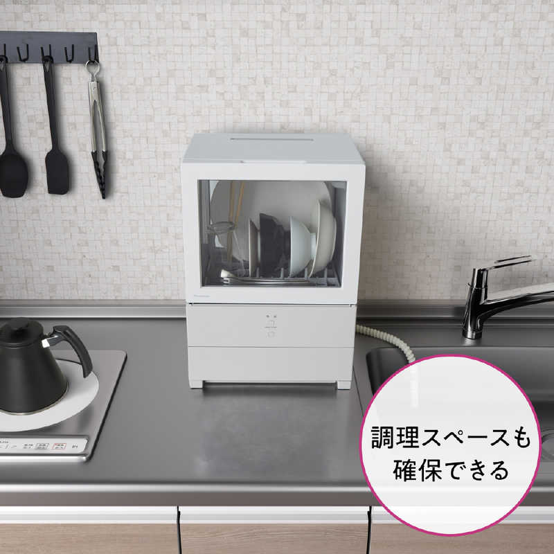 パナソニック　Panasonic パナソニック　Panasonic 食器洗い乾燥機 SOLOTA(ソロタ) 食器点数6～10点 フロントオープンタイプ ［1～3人用］ホワイト NP-TML1-W NP-TML1-W