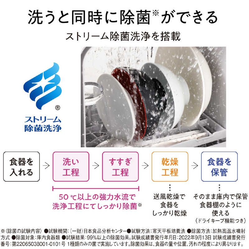 パナソニック　Panasonic パナソニック　Panasonic 食器洗い乾燥機 SOLOTA(ソロタ) 食器点数6～10点 フロントオープンタイプ ［1～3人用］ホワイト NP-TML1-W NP-TML1-W