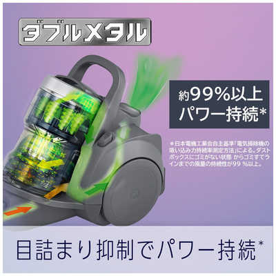 パナソニック　Panasonic サイクロン式掃除機 プチサイクロン(フィルターレス) ストーンブルー [サイクロン式] MC-SR40K-A