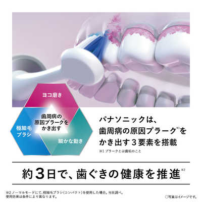 パナソニック Panasonic 電動歯ブラシ Doltz （ドルツ） 白 [振動式