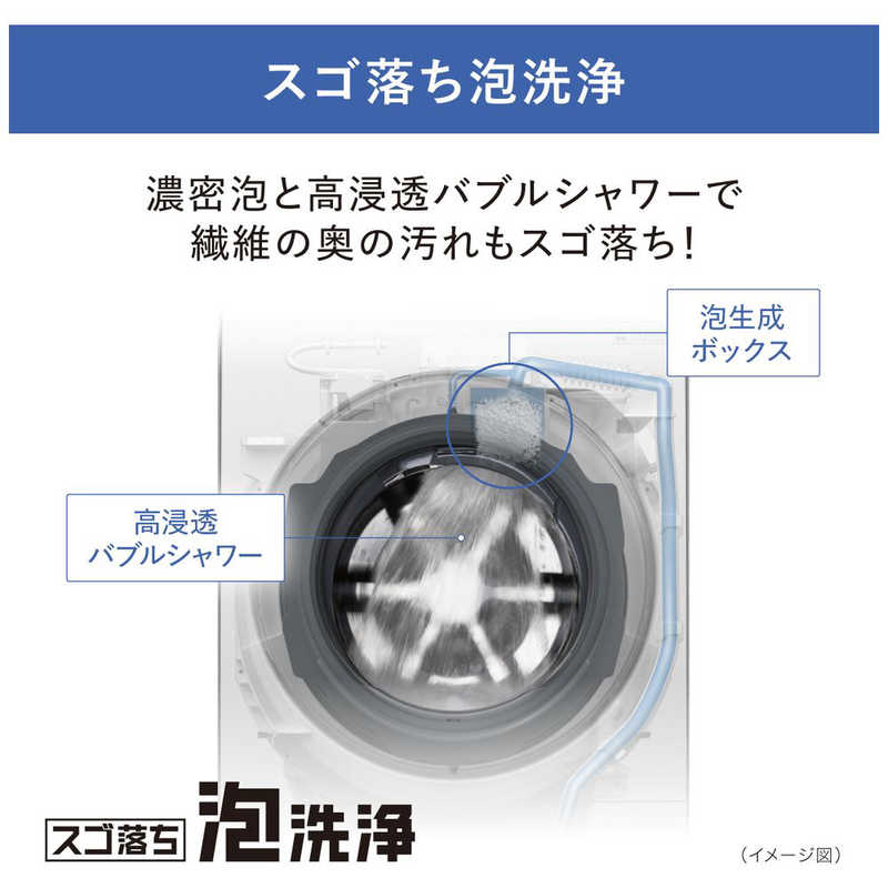 パナソニック　Panasonic パナソニック　Panasonic ドラム式洗濯乾燥機 LXシリーズ 洗濯12.0kg 乾燥6.0kg ヒートポンプ乾燥 (左開き) NA-LX125BL-W マットホワイト NA-LX125BL-W マットホワイト