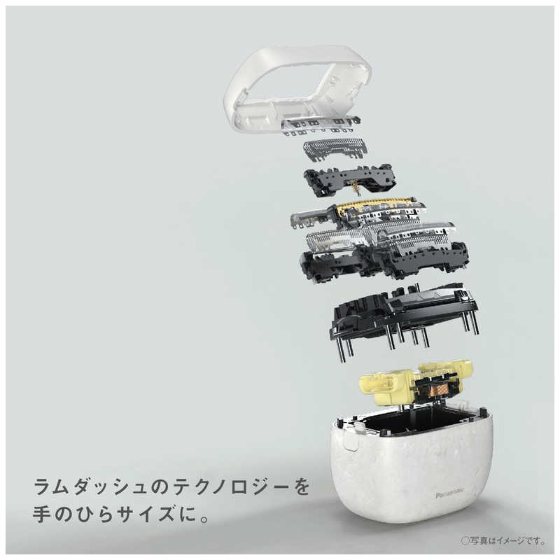 パナソニック　Panasonic パナソニック　Panasonic 電気シェーバー ラムダッシュ パームインシェーバー ［5枚刃 /AC100V-240V］ マーブルホワイト ES-PV6A-W ES-PV6A-W