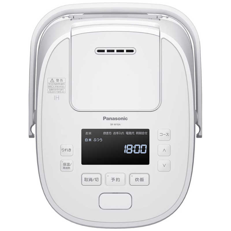 パナソニック　Panasonic パナソニック　Panasonic 炊飯器 5.5合 (おどり炊き)可変圧力IH ホワイト W SR-W10A-W SR-W10A-W