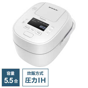 パナソニック　Panasonic 炊飯器 5.5合 (おどり炊き)可変圧力IH ホワイト W SR-W10A-W