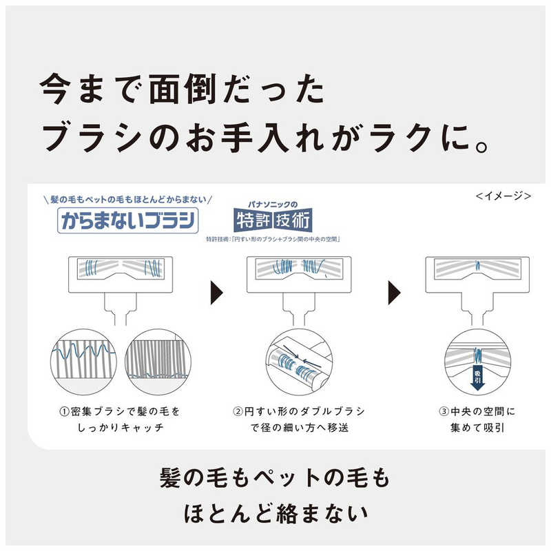 パナソニック　Panasonic パナソニック　Panasonic セパレート型コードレススティック掃除機 ［紙パックレス式 /コードレス］ ホワイト MC-NS100K MC-NS100K