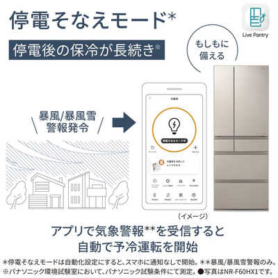 パナソニック Panasonic 冷蔵庫 6ドア HXタイプ 601L 幅68.5cm 601L