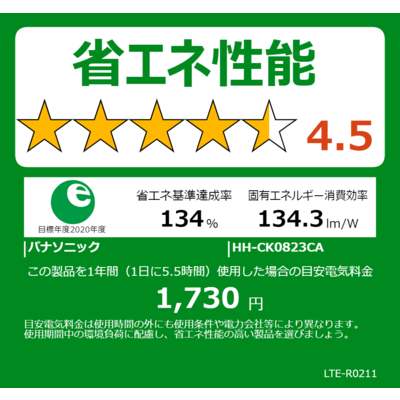 パナソニック LED照明器具 2個セット HH-CK0823CA パナソニック HH-CK0823CA LEDシーリングライト ～8畳