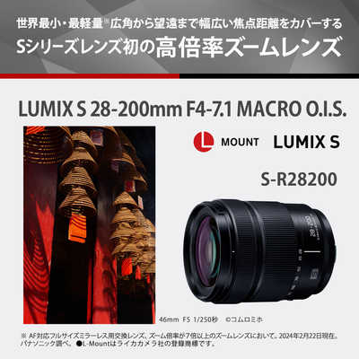 パナソニック Panasonic カメラレンズ LUMIX S 28-200 mm F4-7.1