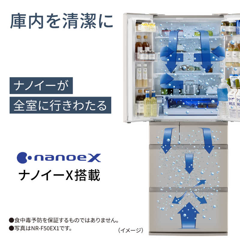 パナソニック　Panasonic パナソニック　Panasonic 冷蔵庫 6ドア EXタイプ フレンチドア(観音開き) NR-F55EX1-C ベージュ NR-F55EX1-C ベージュ