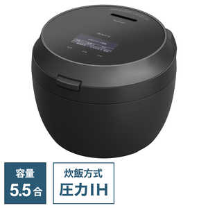 パナソニック Panasonic 炊飯器 5.5合 Bistro(ビストロ) 可変圧力IHジャー ブラック SR-V10BB-K