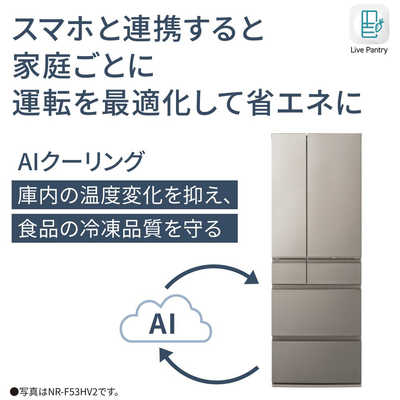 パナソニック Panasonic 冷蔵庫 6ドア 525L フレンチドア(観音開き) HV