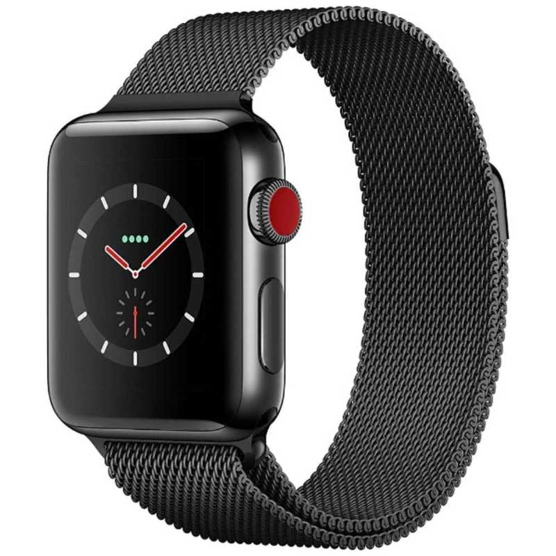 アップル アップル Apple Watch Series 3(GPS+Cellularモデル) 38mm MR1Q2J/A スペｰスブラックステンレススチｰルケｰスとスペｰスブラックミラネｰゼルｰプ  MR1Q2J/A スペｰスブラックステンレススチｰルケｰスとスペｰスブラックミラネｰゼルｰプ 