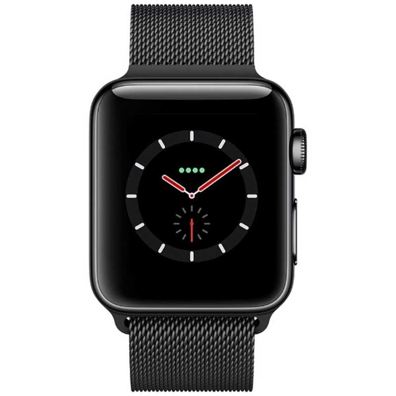アップル アップル Apple Watch Series 3(GPS+Cellularモデル) 38mm MR1Q2J/A スペｰスブラックステンレススチｰルケｰスとスペｰスブラックミラネｰゼルｰプ  MR1Q2J/A スペｰスブラックステンレススチｰルケｰスとスペｰスブラックミラネｰゼルｰプ 