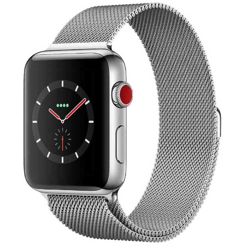 アップル アップル Apple Watch Series 3（GPS + Cellularモデル） 42mm ステンレススチールケースとミラネーゼループ　MR1U2J/A MR1U2JA MR1U2JA