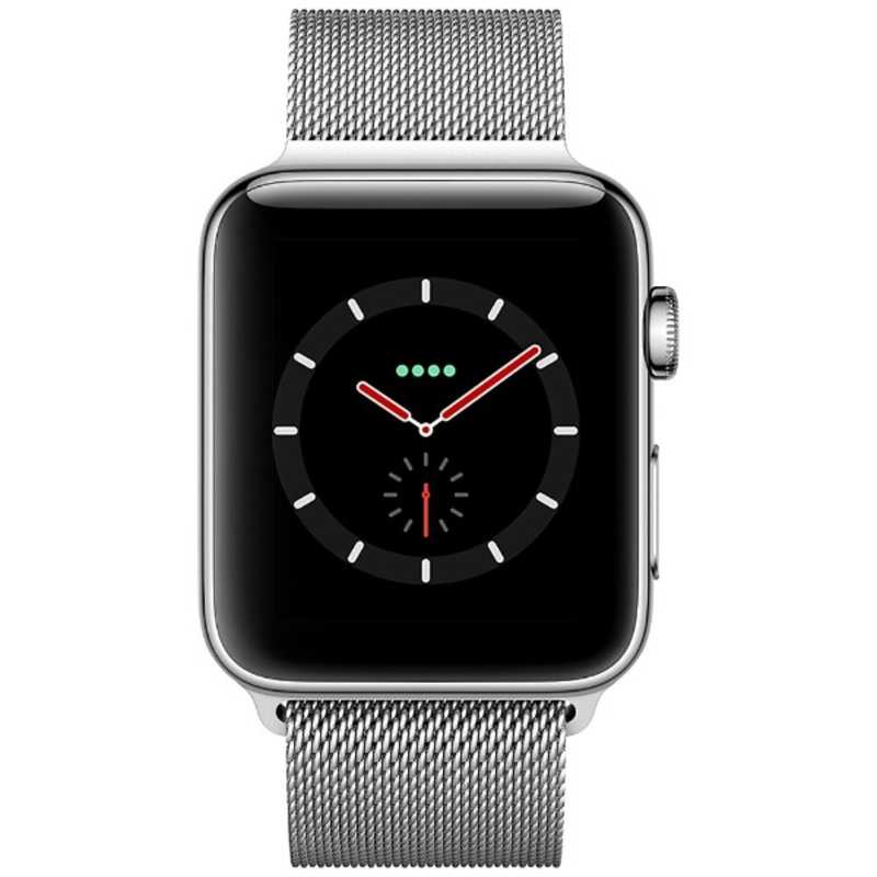 アップル アップル Apple Watch Series 3（GPS + Cellularモデル） 42mm ステンレススチールケースとミラネーゼループ　MR1U2J/A MR1U2JA MR1U2JA