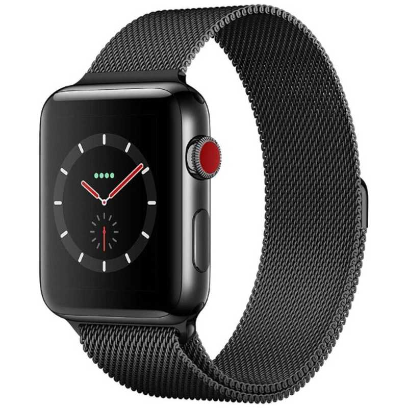 アップル アップル Apple Watch Series 3(GPS+Cellularモデル) 42mm MR1V2J/A スペｰスブラックステンレススチｰルケｰスとスペｰスブラックミラネｰゼルｰプ  MR1V2J/A スペｰスブラックステンレススチｰルケｰスとスペｰスブラックミラネｰゼルｰプ 