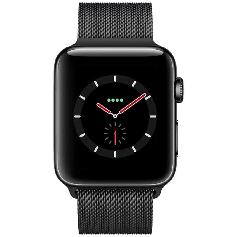 アップル アップル Apple Watch Series 3(GPS+Cellularモデル) 42mm MR1V2J/A スペｰスブラックステンレススチｰルケｰスとスペｰスブラックミラネｰゼルｰプ  MR1V2J/A スペｰスブラックステンレススチｰルケｰスとスペｰスブラックミラネｰゼルｰプ 