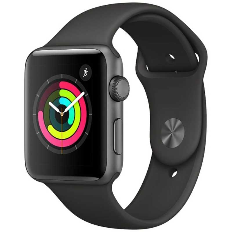 アップル アップル Apple Watch Series 3（GPS） 42mm スペースグレイアルミニウムケースとグレイスポーツバンド　MR362J/A MR362JA MR362JA