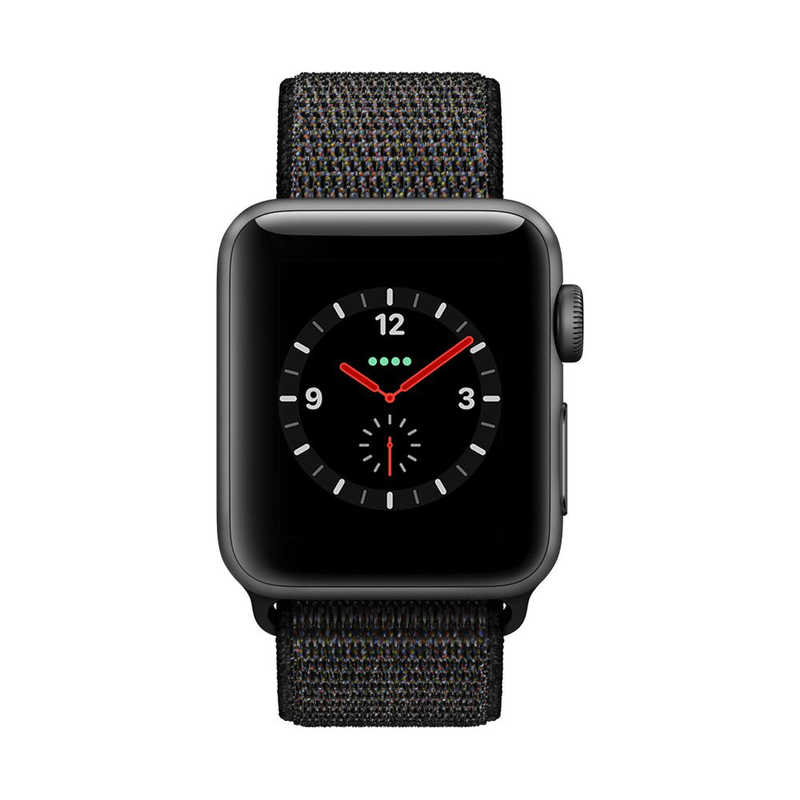 アップル アップル Apple Watch Series 3（GPS + Cellularモデル）- 38mmスペースグレイアルミニウムケースとブラックスポーツループ　MRQG2J/A MRQG2JA MRQG2JA