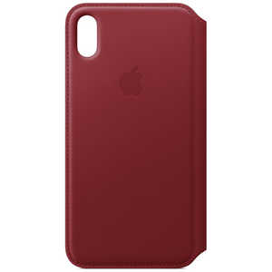 アップル 【純正】iPhone XS Max レザーフォリオ (PRODUCT)RED MRX32FEA