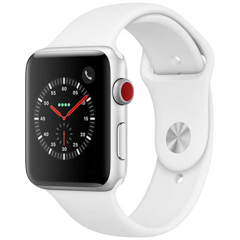 アップル アップル Apple Watch Series 3（GPS + Cellularモデル）- 42mmシルバーアルミニウムケースとホワイトスポーツバンド MTH12JA MTH12JA